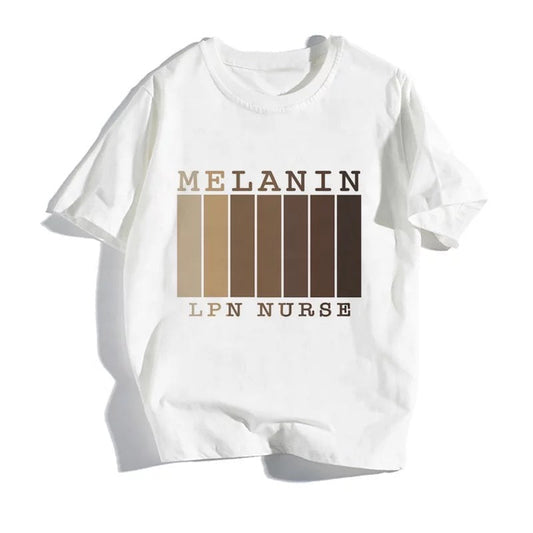 LPN T-Shirt Melanin LPN Nurse T-Shirt Classic Fit Tees