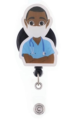 African American Nurse Badge Reel Caucasian Nurse Bade Reel